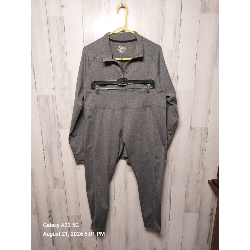 Natural Reflections Women's XXL Heather Gray Athletic Set